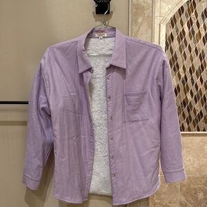 Lavender Button-Up Jacket